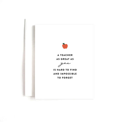 Joy Paper Co: Great Teacher, Teacher Appreciation Card