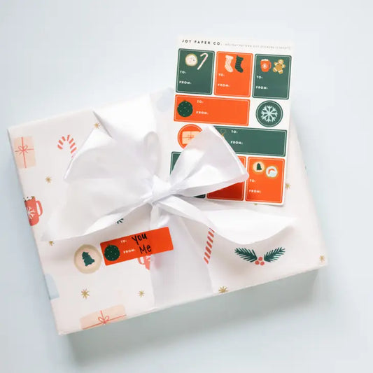 Joy Paper Co:  Holiday Gift Sticker Sheet (Set of 2)
