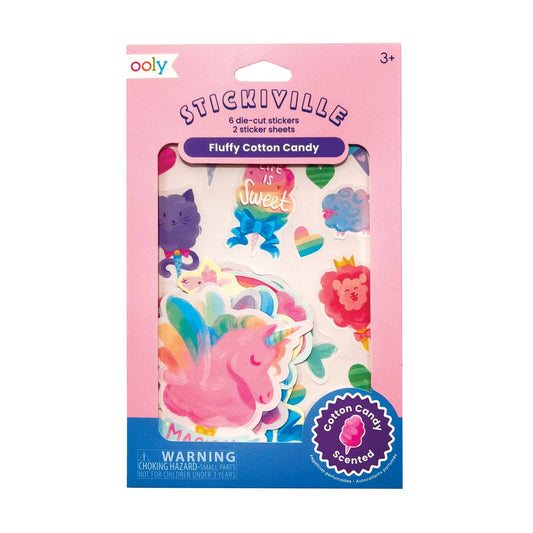 OOLY: Stickiville Stickers: Fluffy Cotton Candy - Scented(Paper)