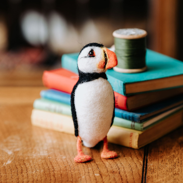 The Crafty Kit Company: British Birds - Atlantic Puffin Needle Felting Craft Kit