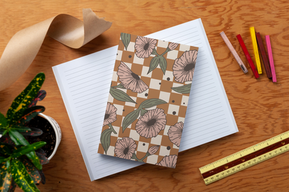 Denik: Checks and Flowers Classic Layflat Journal Notebook