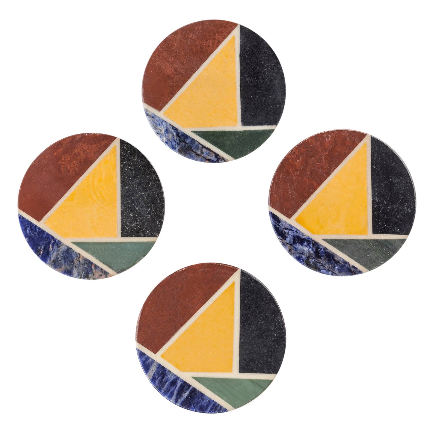 Gauri Kohli: Bennett Marble Coasters, Set of 4