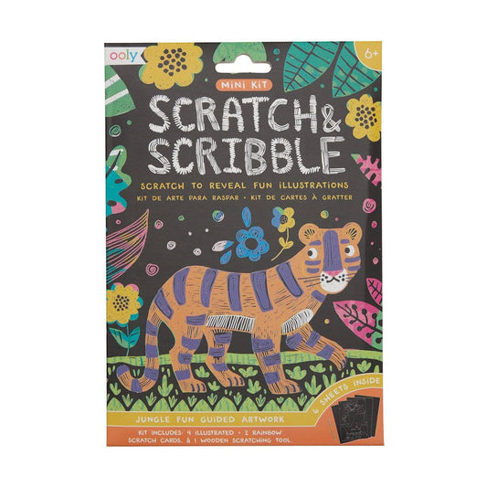 OOLY: Mini Scratch & Scribble Art Kit: Jungle Fun