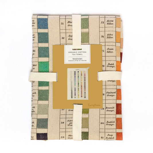 Roomytown Inc: Organic Cotton Tea Towel - Werner's Nomenclature of Colours