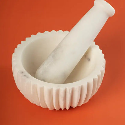 Guari Kholi: Milan Marble Mortar Pestle