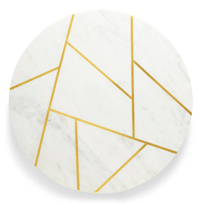 Gauri Kohli: Infinia Marble Lazy Susan - 16" x 16" X 2"