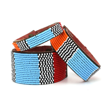 Swahili Coast: Small Multi Atlas Leather Cuff