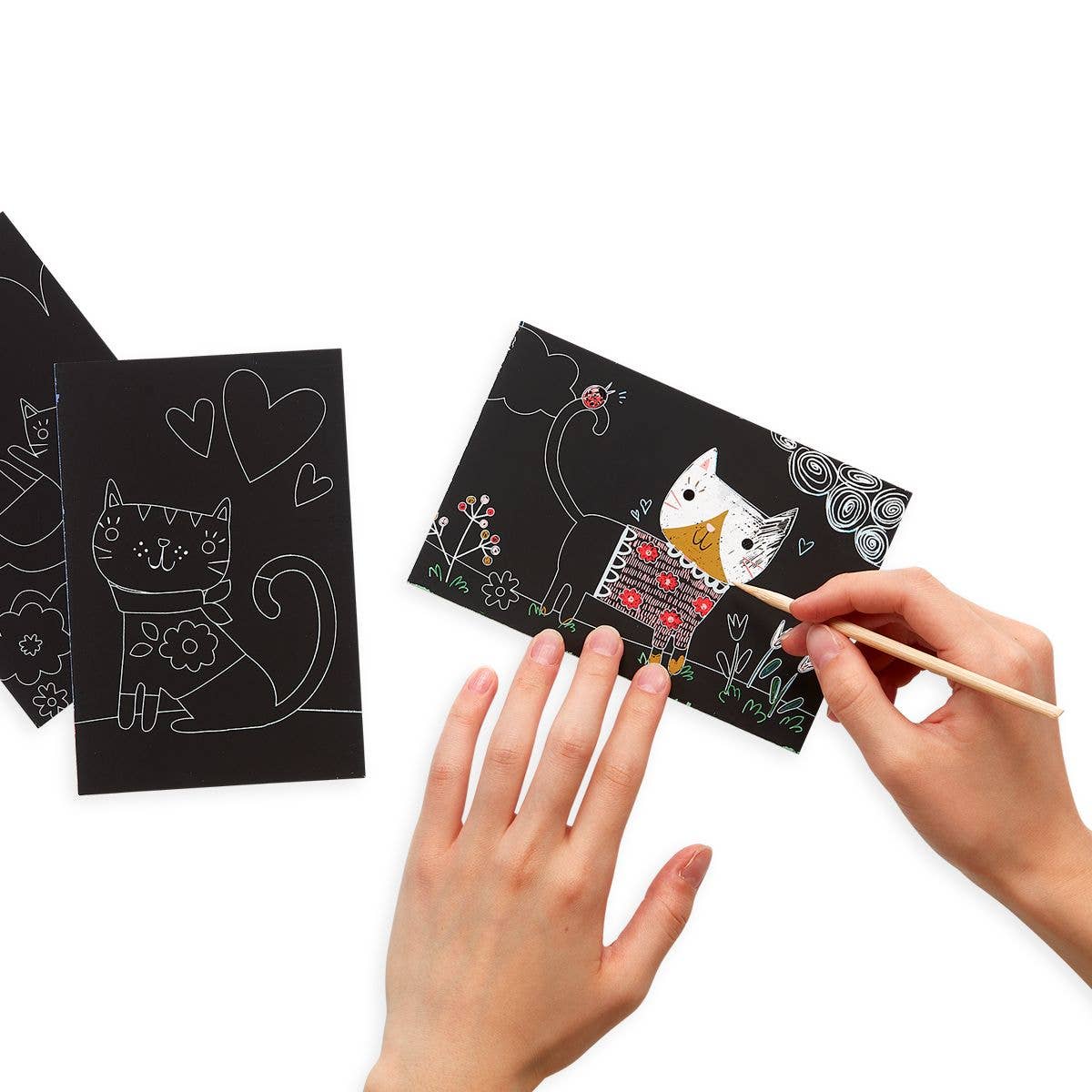 OOLY: Mini Scratch & Scribble Art Kit: Cutie Cats