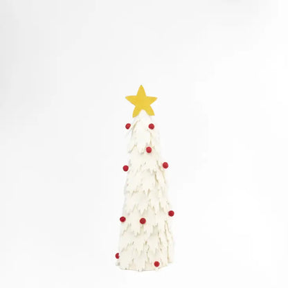 The Winding Road: Christmas Decor White Felt Christmas Tree Assorted Sizes