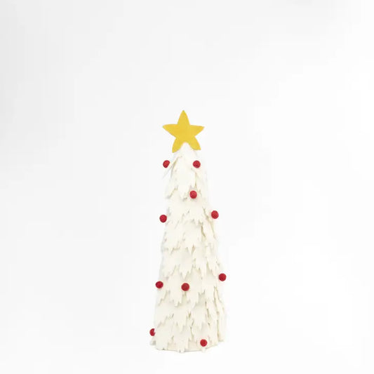 The Winding Road: Christmas Decor White Felt Christmas Tree Assorted Sizes