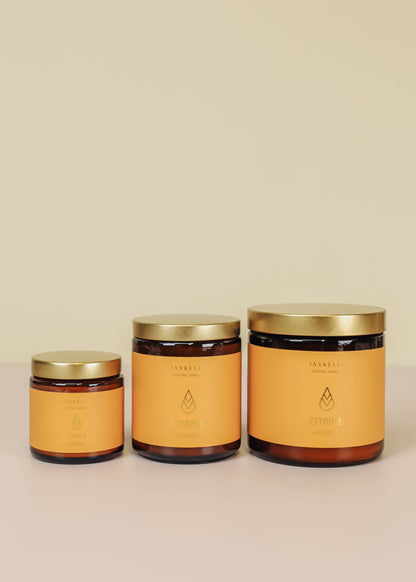 JaxKelly: 4oz Amber Crystal Candles - Citrine - Success