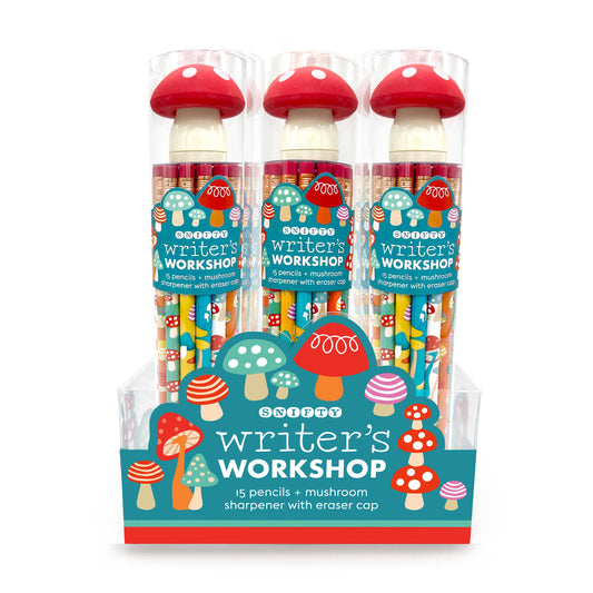 SNIFTY:  WRITER'S WORKSHOP Mushroom Pencils + Sharpener