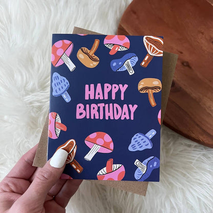 Big Moods: "Happy Birthday" Mushroom Card