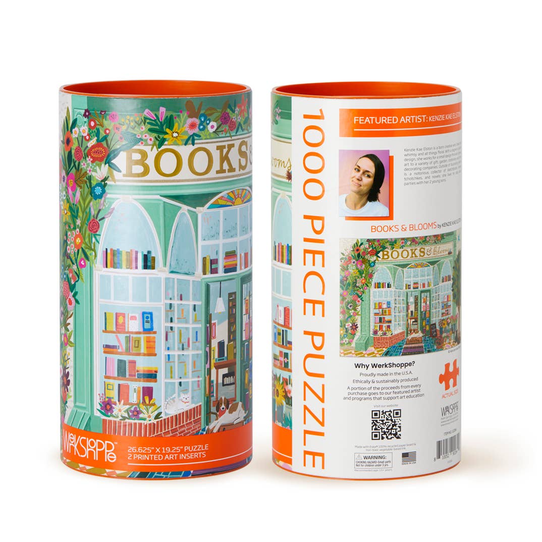 WerkShoppe - Books And Blooms | 1000 Piece Puzzle