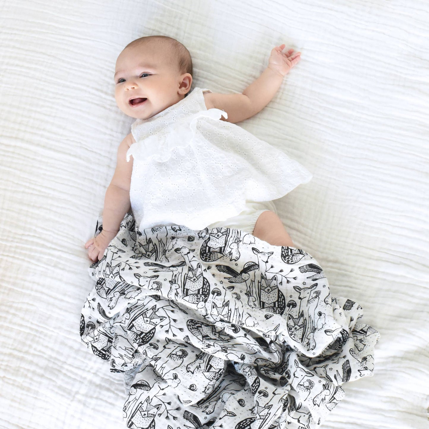 Wee Gallery: Organic Muslin Swaddle - Forest