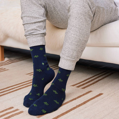 Conscious Step: Socks that Protect Turtles (Navy Turtles)