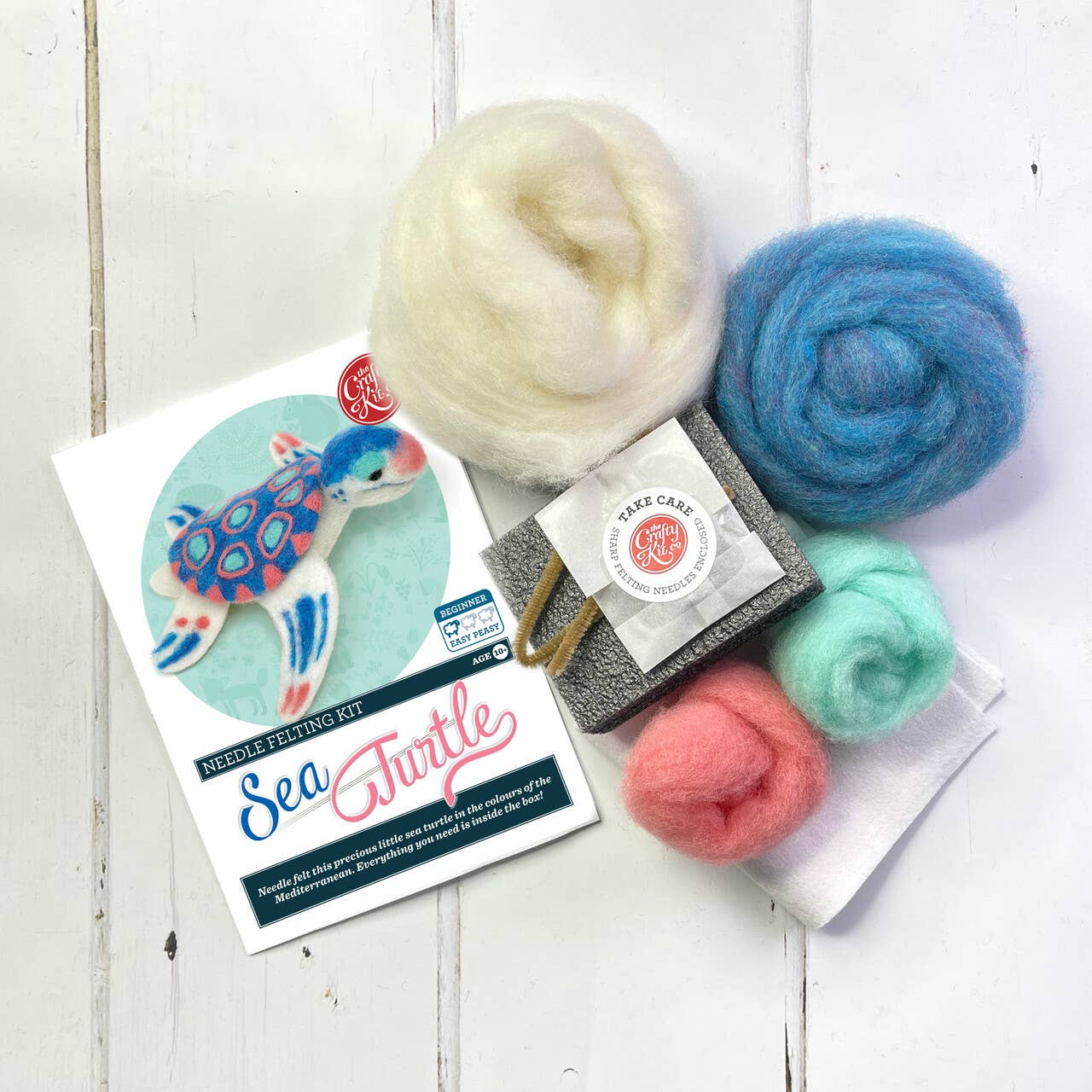 The Crafty Kit Company: Sea Turtle Needle Felt Craft Kit