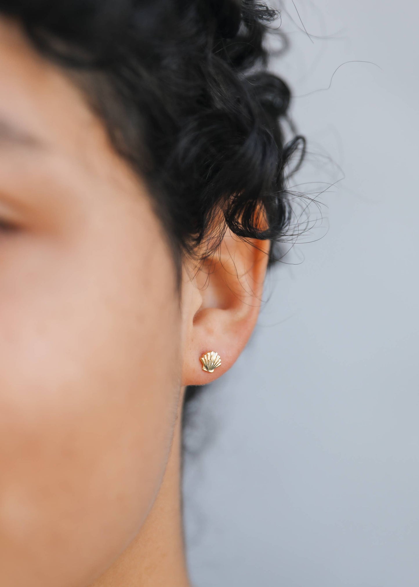 JaxKelly: Seashell - Gold Earrings