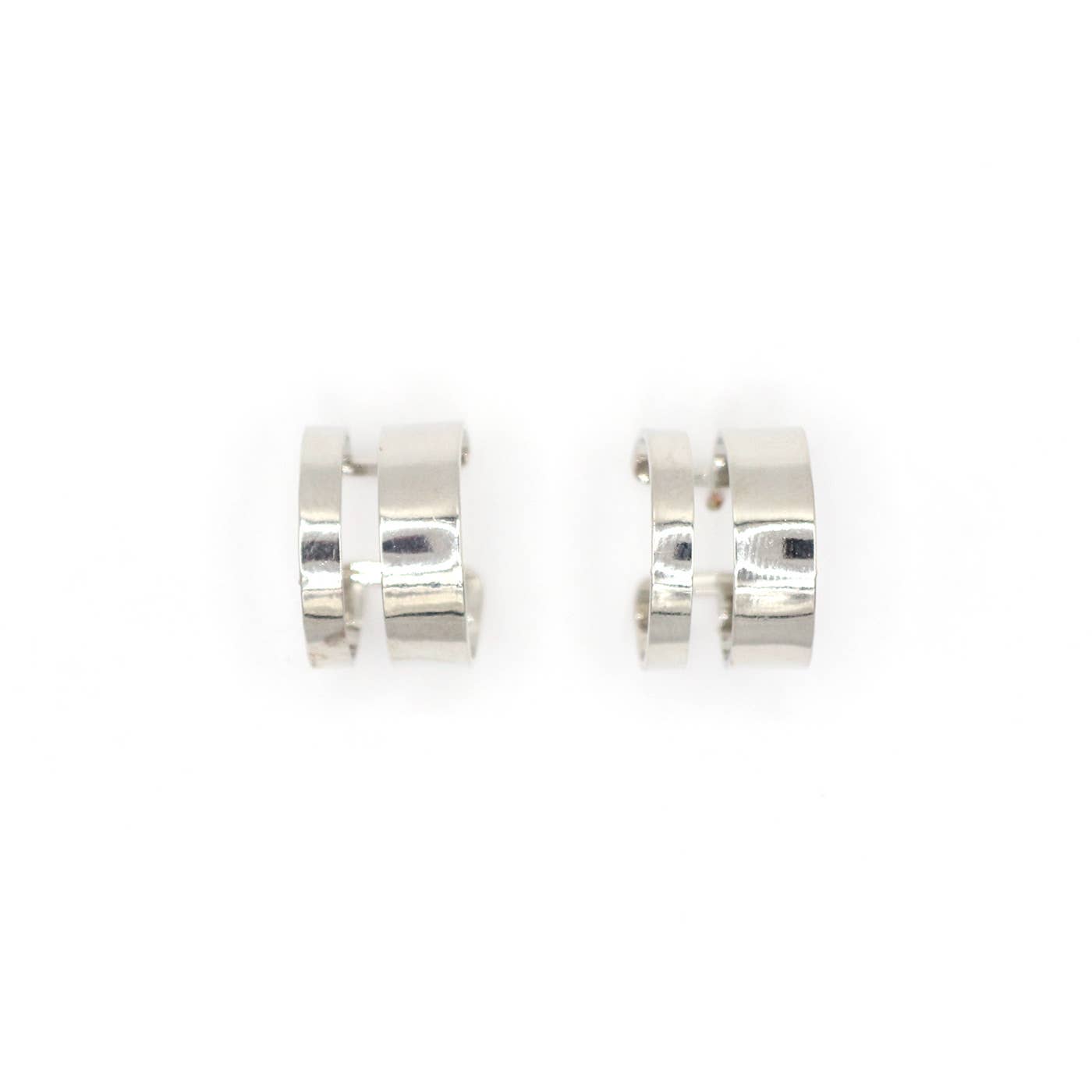 PURPOSE Jewelry: Honor Huggie Earrings in Silver-Tone