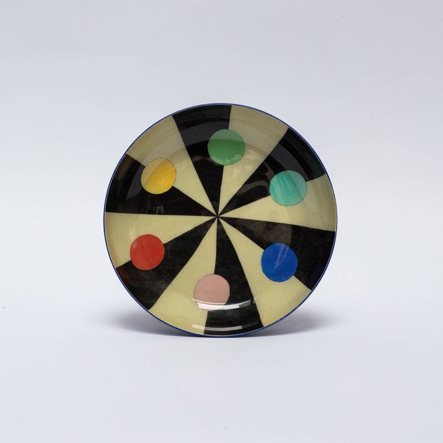 Roomytown Inc: Round Enamel Tray - Benson’s Color Hexagon