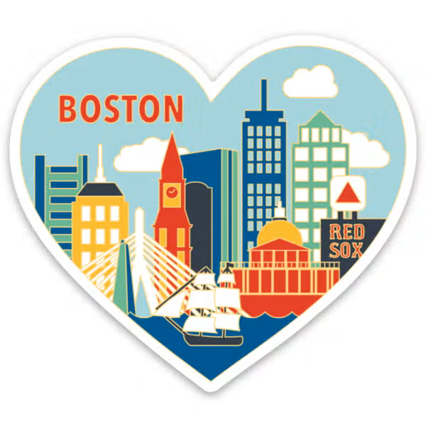 The Found: Boston Skyline Heart Sticker
