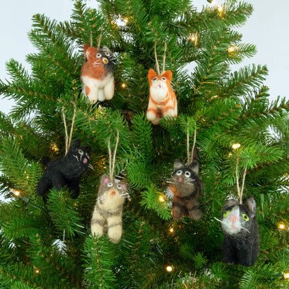 The Winding Road: Little Felt Cat Ornaments