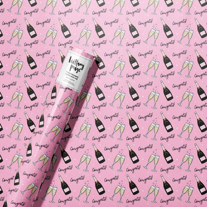 Brittany Paige: Congrats Champagne Wrapping Paper Roll