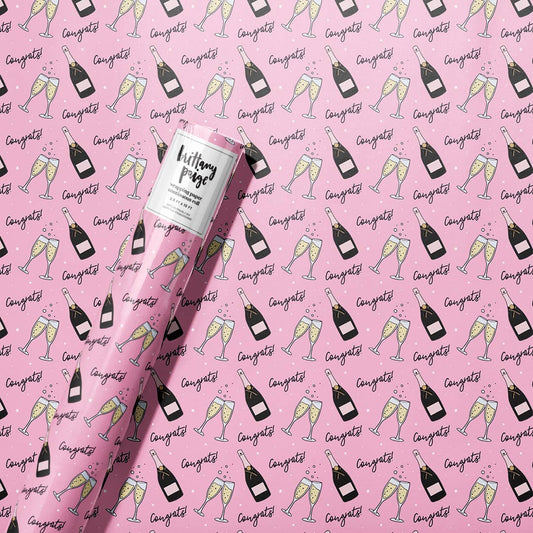 Brittany Paige: Congrats Champagne Wrapping Paper Roll