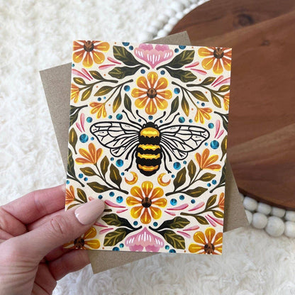 Big Moods: Bee & Floral Greeting Card