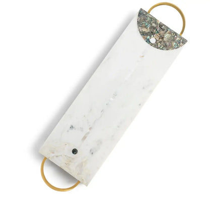 Gauri Kohli: Volga Marble Cheese Board - 18.0" x 6.0"