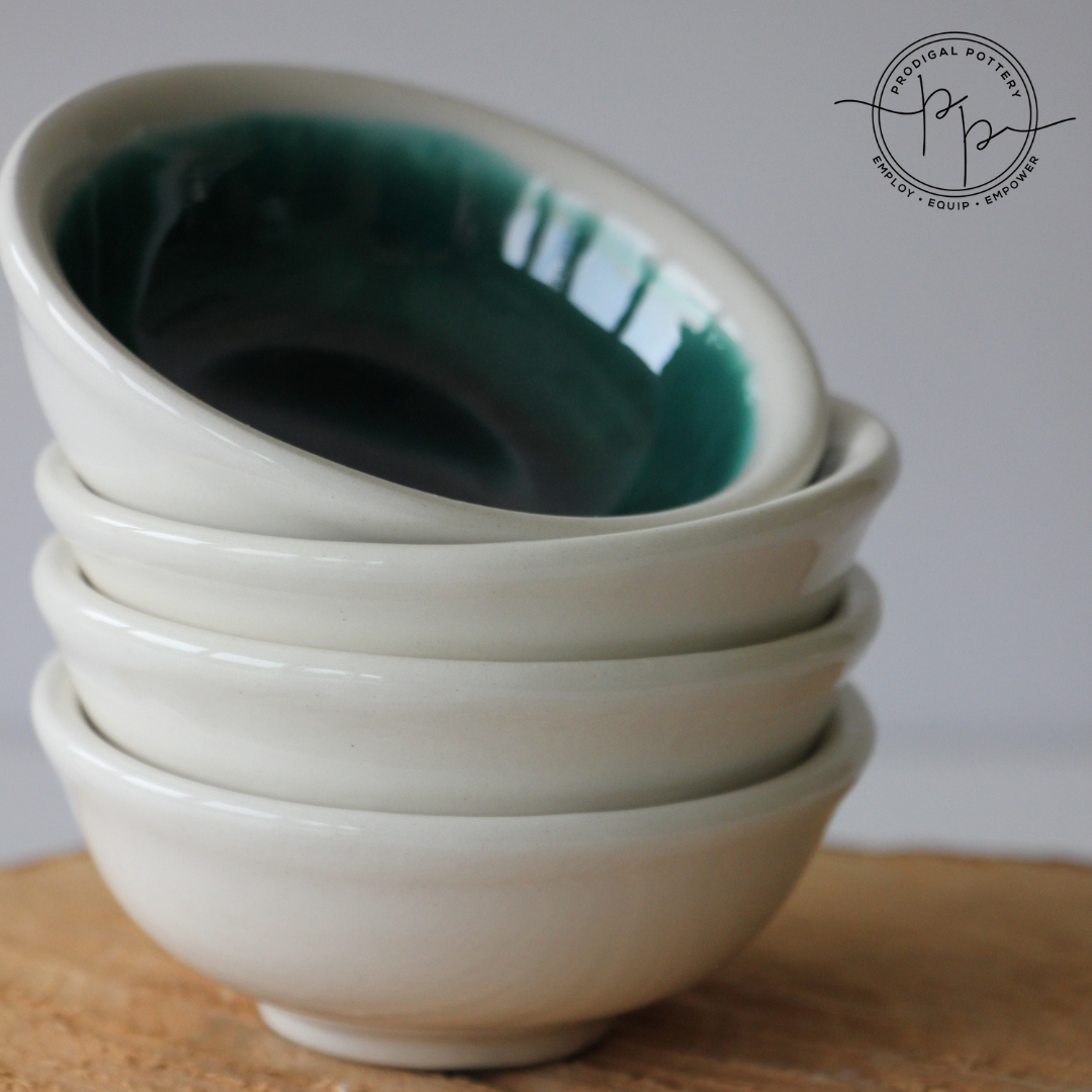 Prodigal Pottery: Mini Artisan Bowl (Sea Spray)