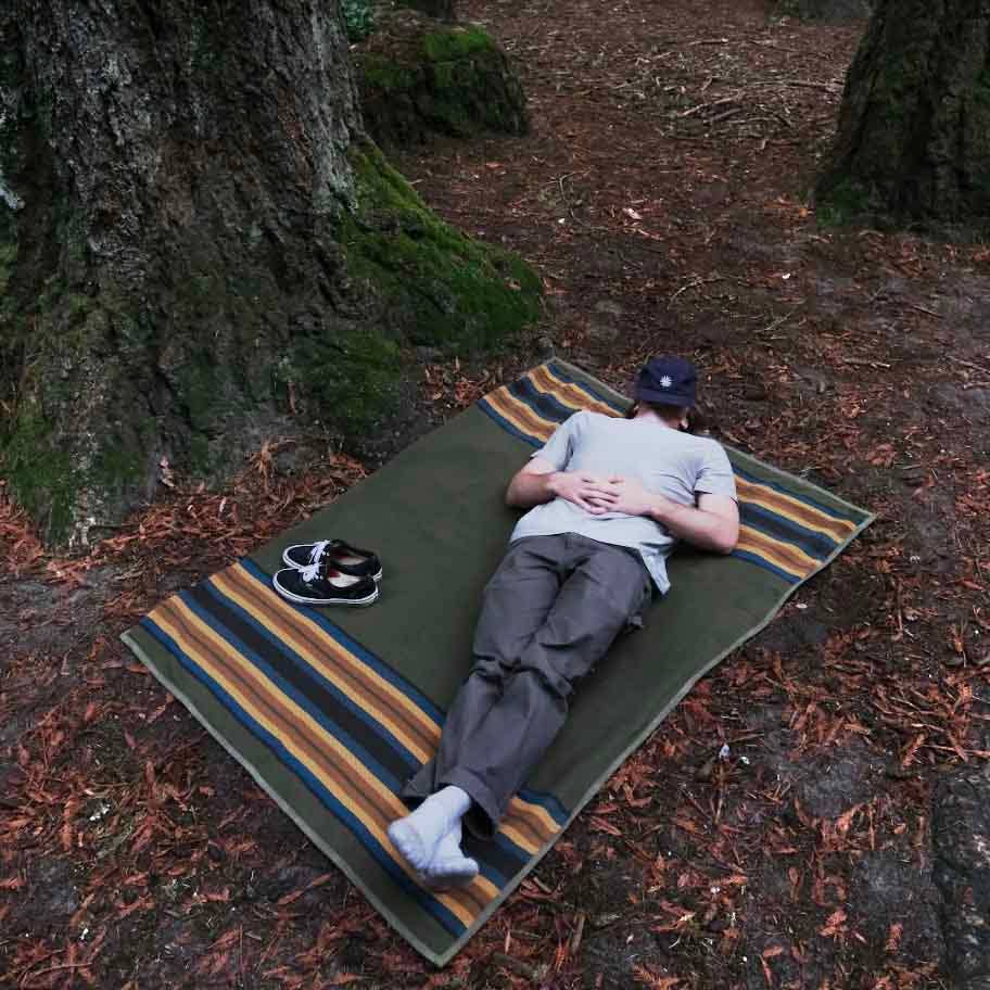 West Path: Canvas Camping Blanket Waterproof Bushcraft Outdoor Blanket