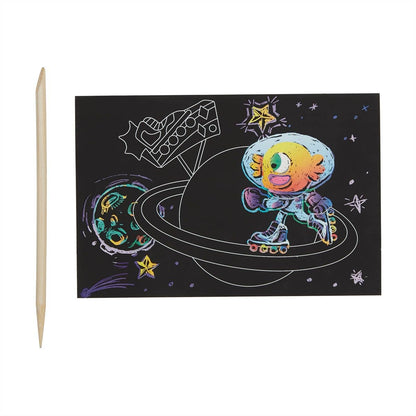 OOLY: Mini Scratch & Scribble Art Kit: Wacky Universe