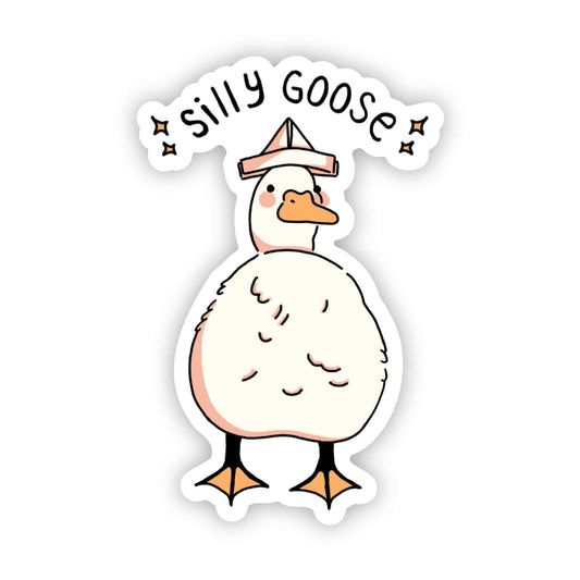 Big Moods: Silly goose animal pun with hat sticker