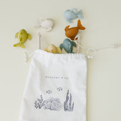 Marlowe & Co: Silicone and Wood Fishing Play Set