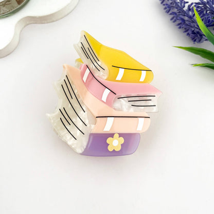 mildstyles: Book & Pen Acetate Hair Claw Clip – Creative Design