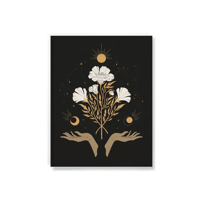 Denik: Celestial Flowers Medium Layflat Journal Notebook