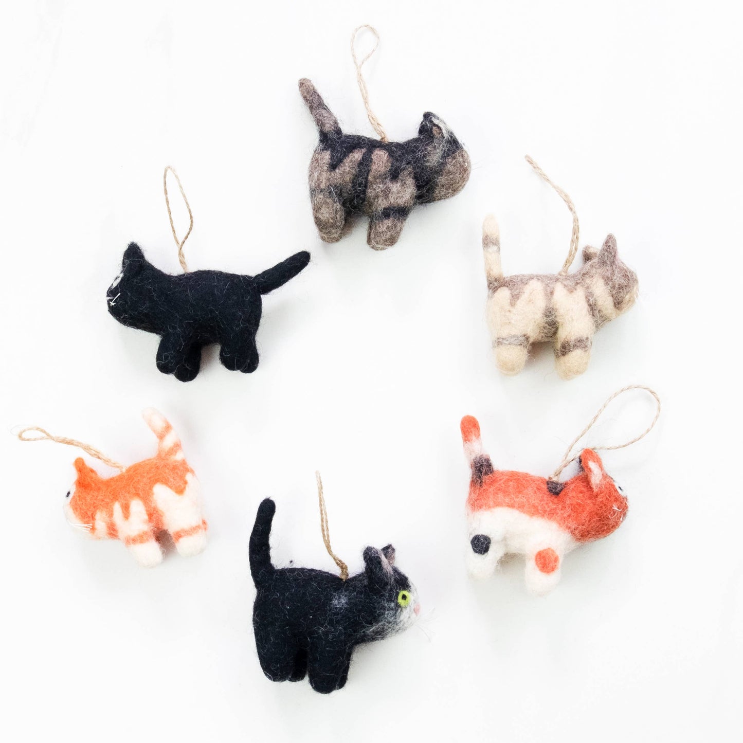 The Winding Road: Little Felt Cat Ornaments