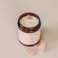 JaxKelly: 9oz Amber Crystal Candles - Rose Quartz - Love