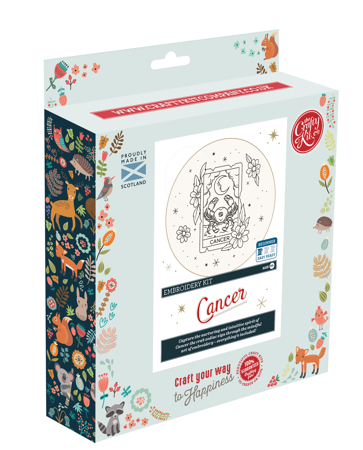 The Crafty Kit Company: Signs of Zodiac - Cancer Embroidery Kit