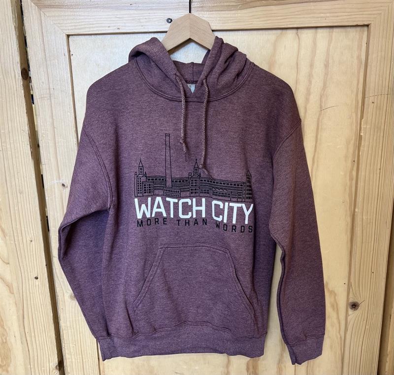 MTW Graphic Hoodies: Watch City (Heather Maroon)