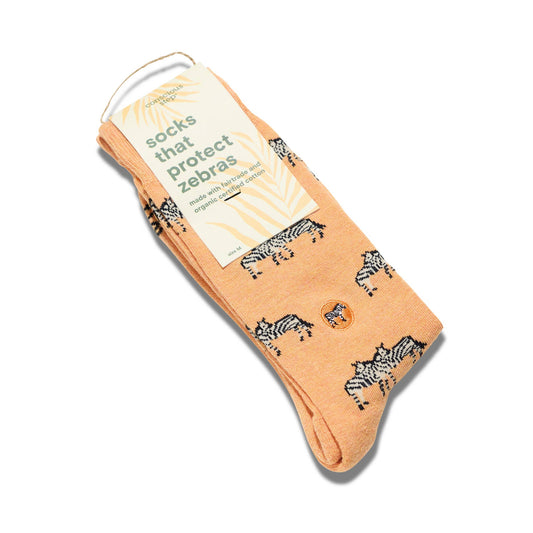 Conscious Step: Socks that Protect Zebras (Orange Zebras)