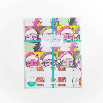 Wrappily Eco Gift Wrap Co.: Warhol Santa Double-sided Eco Wrapping Paper