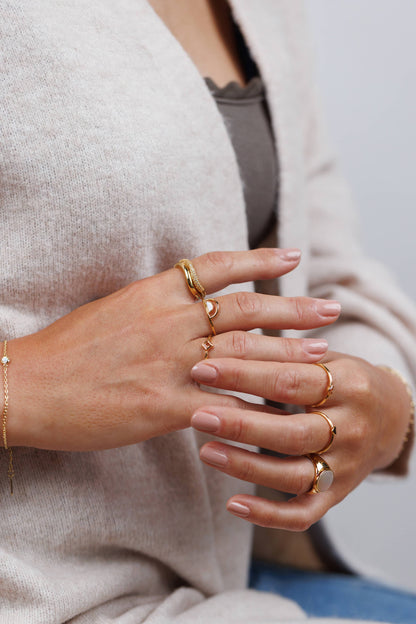 JaxKelly: Gold Rings - Mother of Pearl Stone Arch