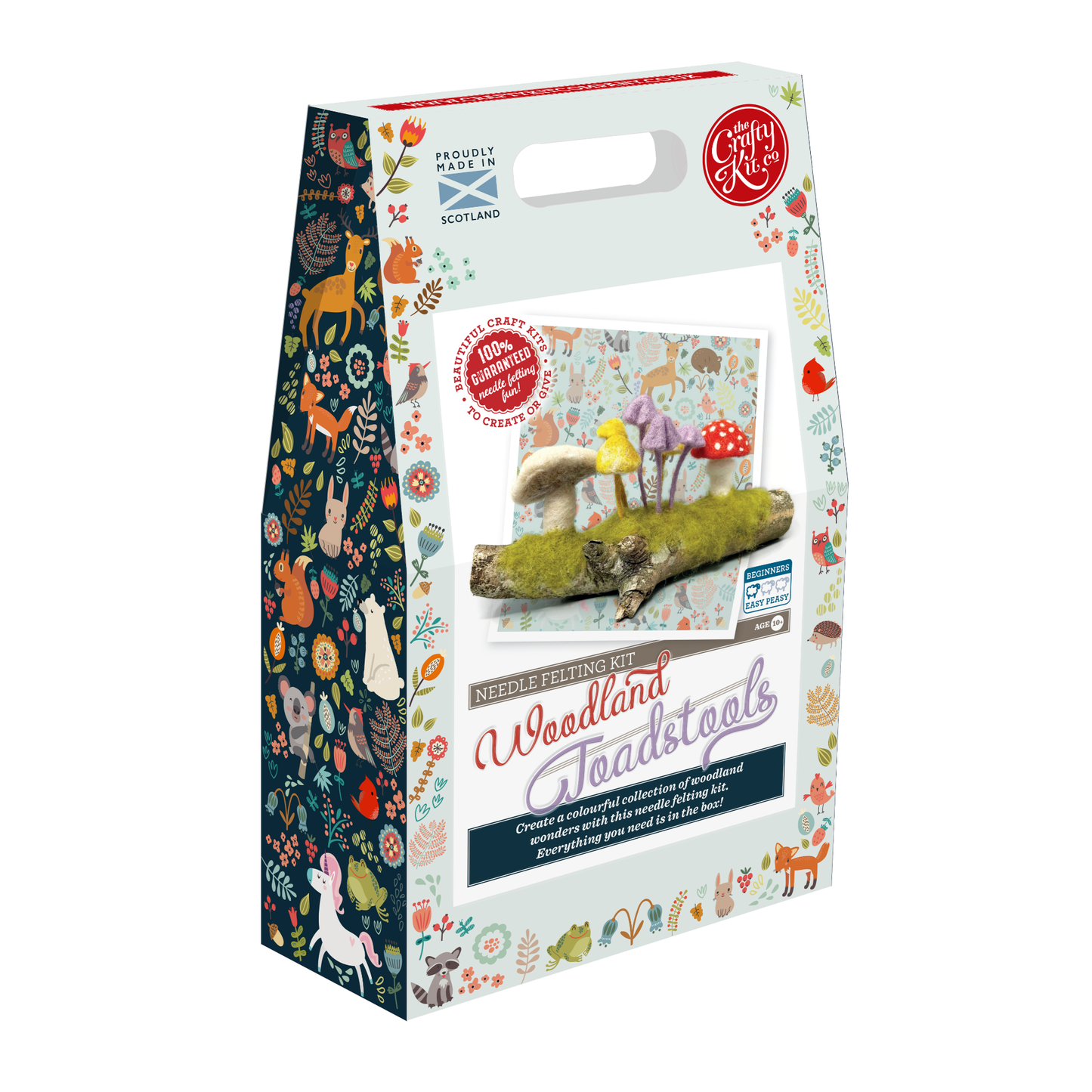 The Crafty Kit Company: Woodland Toadstools Needle Felting Craft Kit