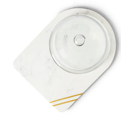Gauri Kohli: Bavaria Marble Cheese Board with Glass Cloche