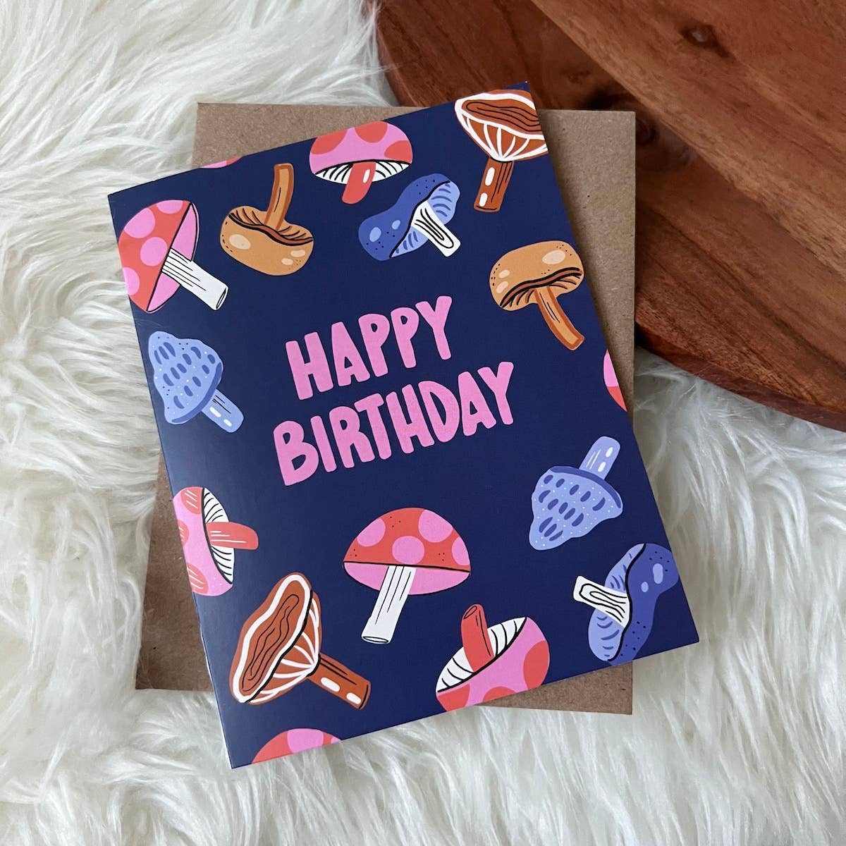 Big Moods: "Happy Birthday" Mushroom Card