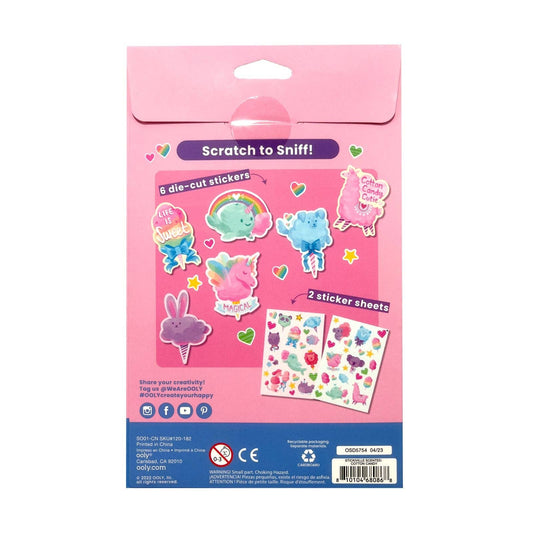 OOLY: Stickiville Stickers: Fluffy Cotton Candy - Scented(Paper)