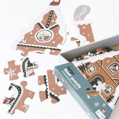 Wee Gallery: Gingerbread House Holiday/Christmas Floor Puzzle