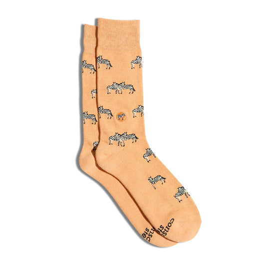 Conscious Step: Socks that Protect Zebras (Orange Zebras)